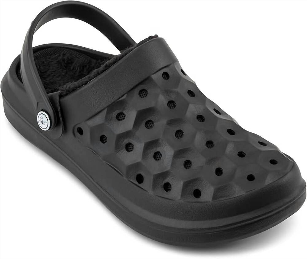 NEW JOYBEES unisex varsity lined clog in black black